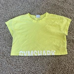 Gymshark crop top, bright yellow, size medium